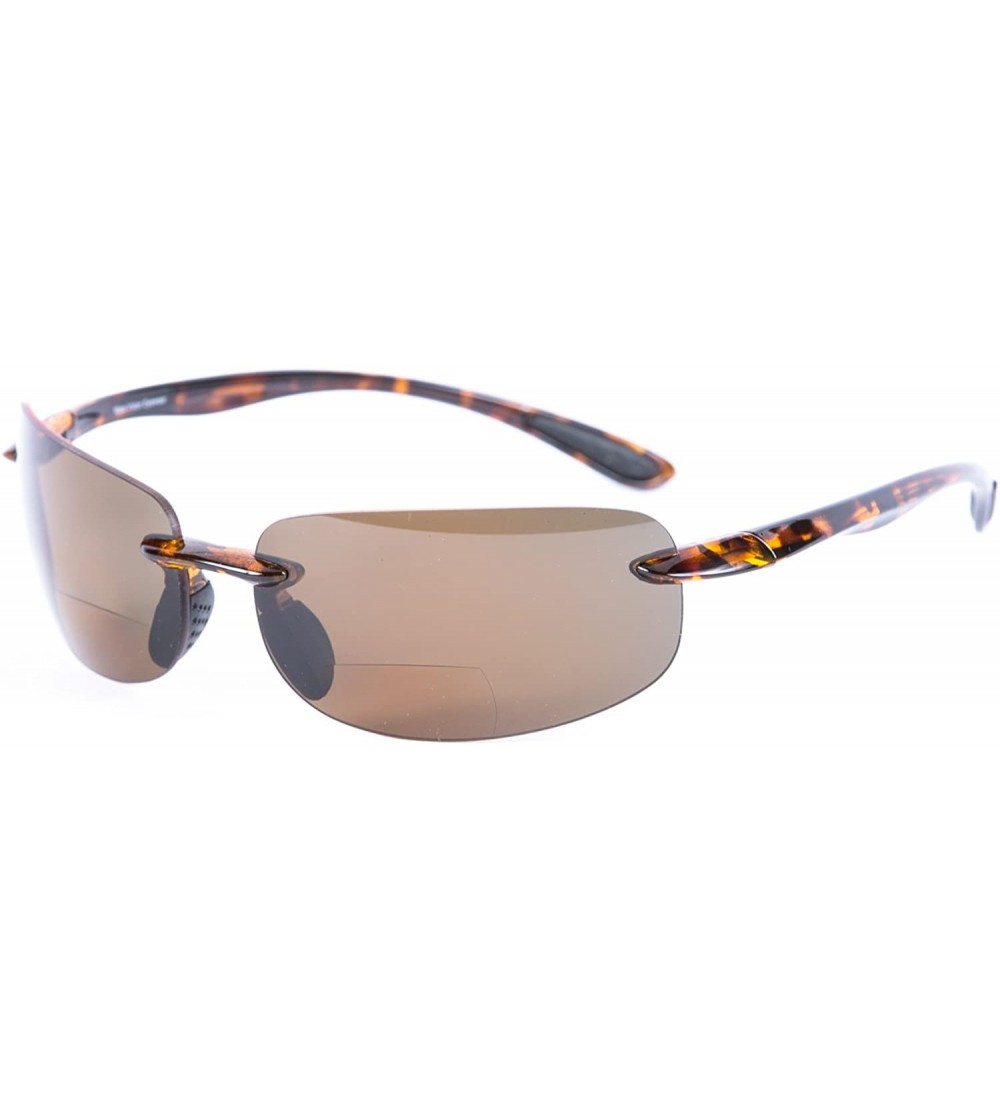 Sport Lovin Polarized Bifocal Reading Sunglasses - Tortoise - CG187ZNWZAS $47.06