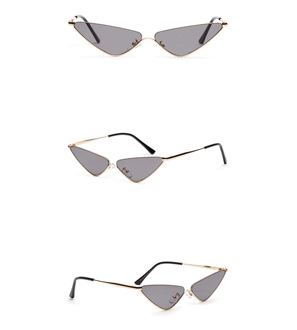 Cat Eye Retro Vintage Narrow Cat Eye Sunglasses for Women Shades Clout Goggles Plastic Frame - B - C318U09MRNU $22.84