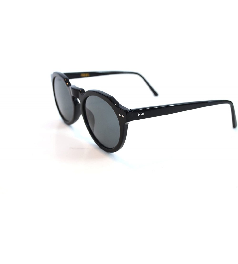 Rectangular Polarized Sunglasses for Men and Women - Wayfarer Style Sunglasses - Midnight - CE182EZGCMT $44.80