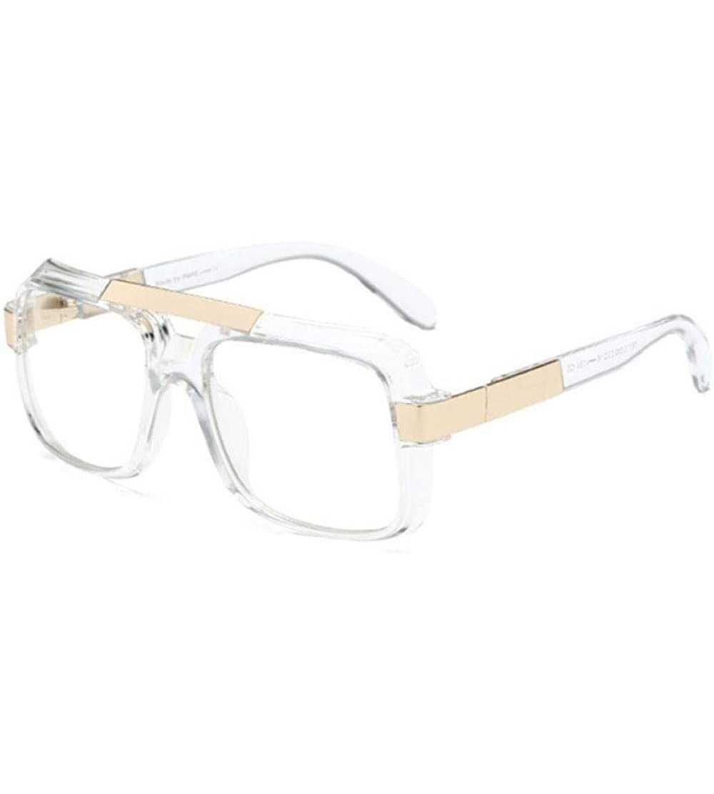 Goggle Vintage Oversized Sunglasses Men Brand Gradient Goggles Sun Glasses Women C2 - C7 - CK18YKT42K0 $26.47
