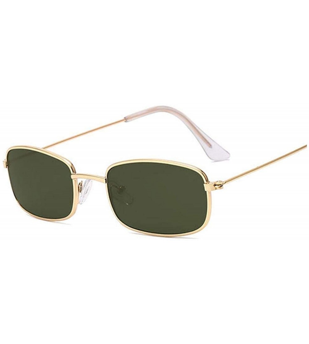 Square Rectangle Sunglasses Men Women Sun Glasses Fashion Summer Gafas Feminino Oculos De Sol - Goldg15 - C8197A34SDG $52.32