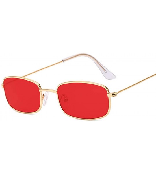 Square Rectangle Sunglasses Men Women Sun Glasses Fashion Summer Gafas Feminino Oculos De Sol - Goldg15 - C8197A34SDG $52.32