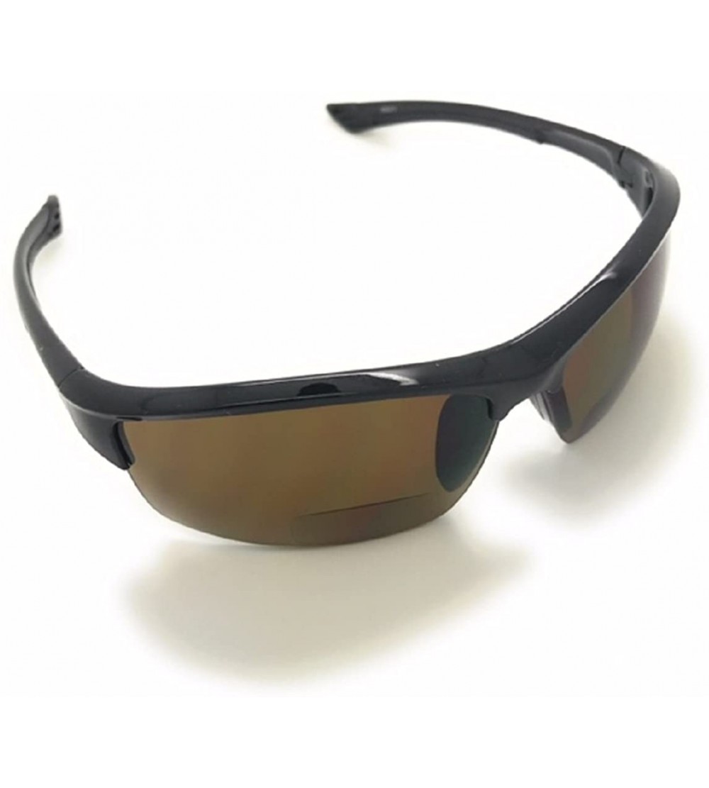 Sport Bifocal Sunglasses Men Women Unbreakable%100 UV BIFOCAL Sunglasses Readers Motorcycle Cycling Golf - Brown - CC18E8LLX9...
