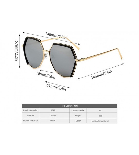 Oversized Oversized Sunglasses for Women Irregular Women Designer Sunglasses UV Protection Polarized Square Sunglasses - CA18...