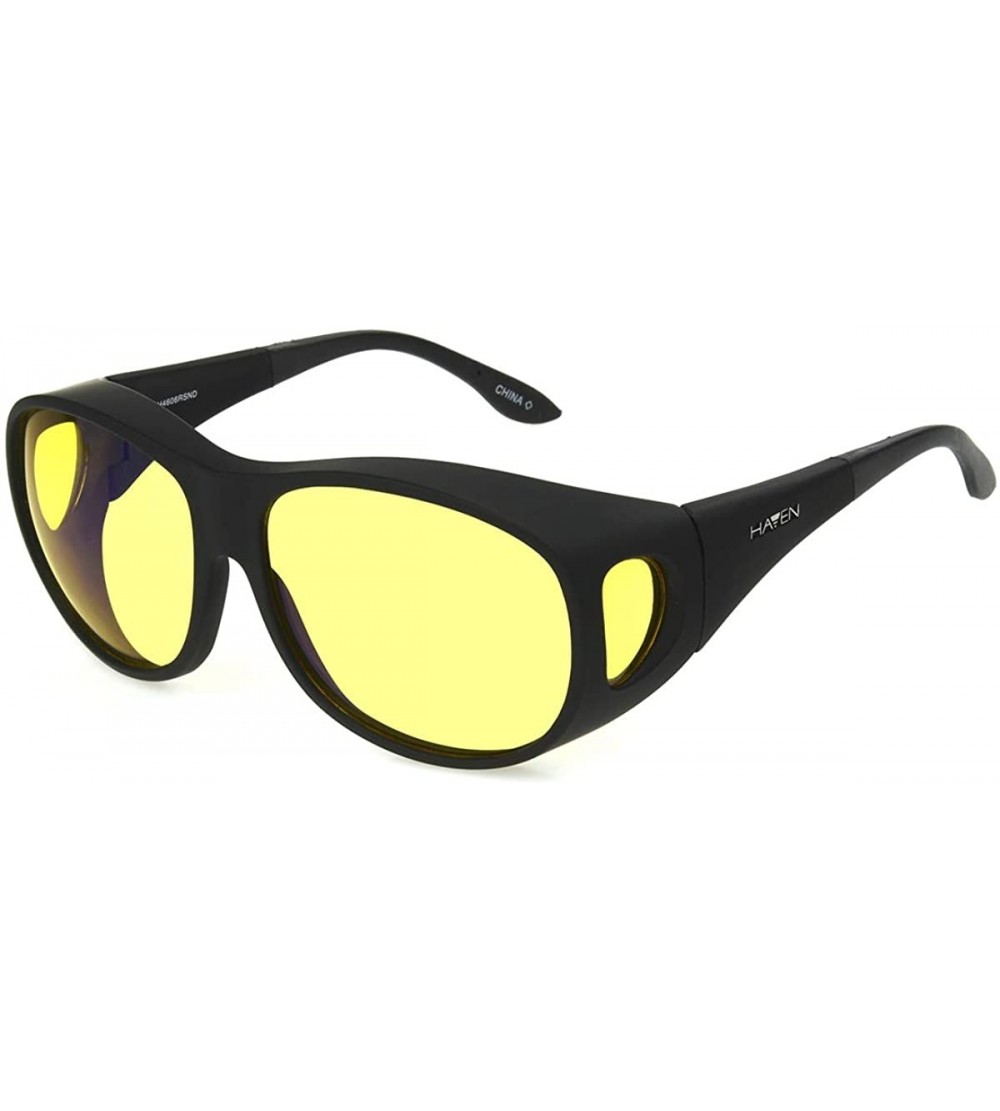 Square Haven-Summerwood Polarized Square Fits Over Sunglasses- Black/Night Driver Lens- 64 mm - CR17YESROQS $66.00