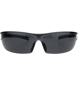 Wrap ANSI Z87+ U6 Protective Safety Glasses Black Lens Light Wrap Around Frame - CM18QWHGRL2 $23.17