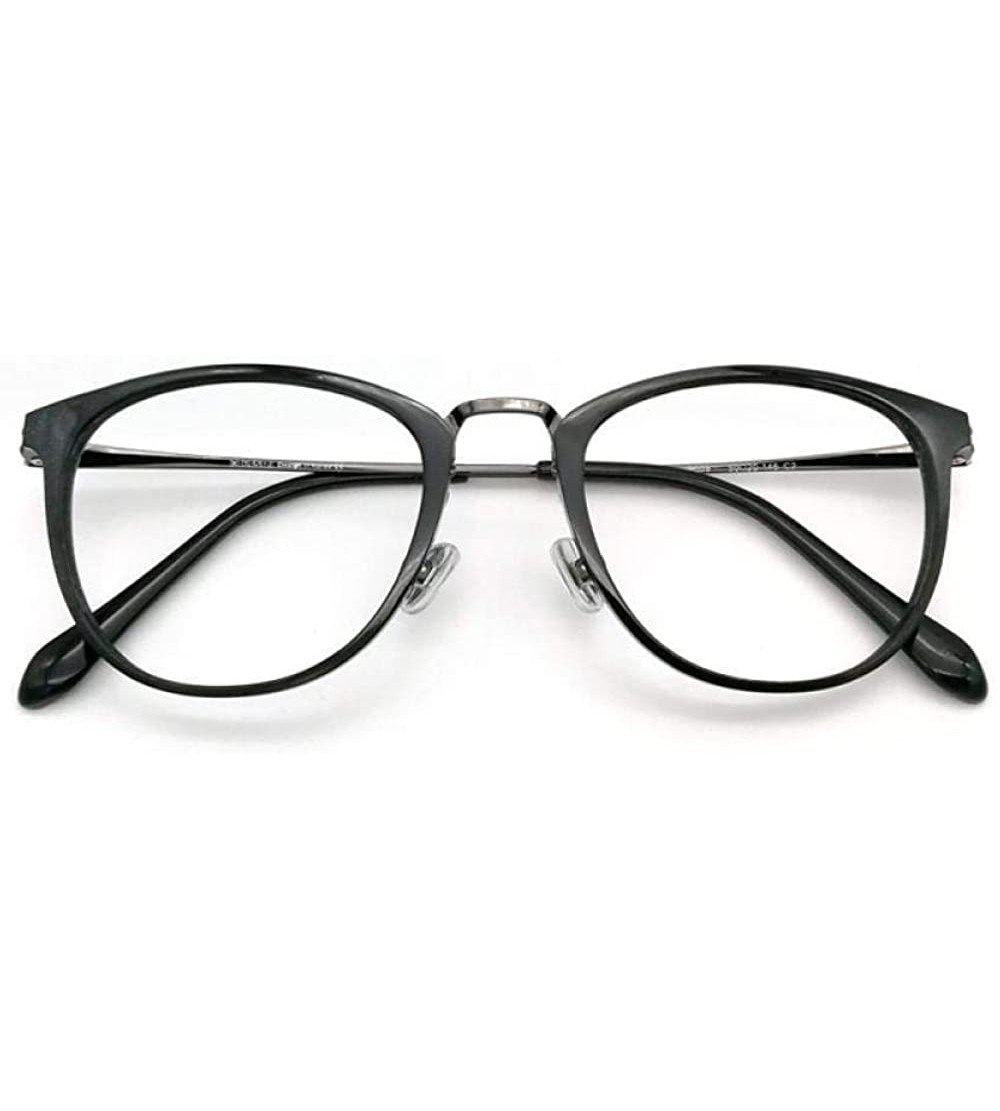Square Women's Cat's Eye Ultra-light Full Frame Glasses Frame - Retro Metal Square Frame - Black - C818AKKWCNX $89.98