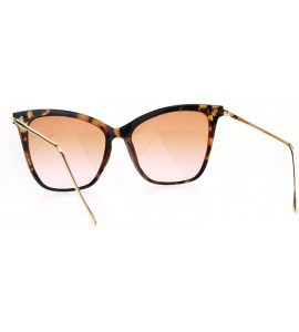 Butterfly Fashion Sunglasses Womens Square Butterfly Frame Ombre Color Lens - Tortoise (Brown Pink) - CH183Z7EOKN $23.56