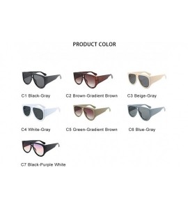 Oversized Oversized Sunglasses for Men Women Plastic Frame UV400 Lens - C1 Black Gray - C319844CENS $21.93