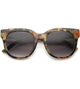 Wayfarer Women's Oversize Block Tortoise Print Square Horn Rimmed Sunglasses 53mm - Orange-block-tortoise / Lavender - CM12IG...