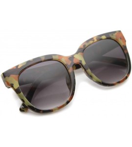 Wayfarer Women's Oversize Block Tortoise Print Square Horn Rimmed Sunglasses 53mm - Orange-block-tortoise / Lavender - CM12IG...