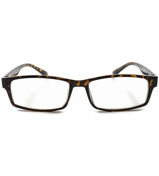 Rectangular Stylish Rectangle Mens Womens Hot Fashion Clear Lens Eye Glasses - Tortoise - CQ18X56IKNZ $18.31