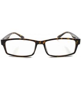 Rectangular Stylish Rectangle Mens Womens Hot Fashion Clear Lens Eye Glasses - Tortoise - CQ18X56IKNZ $18.31