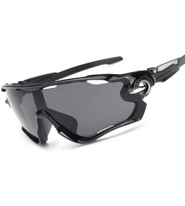 Sport Sports Sunglasses Sports Sunglasses outdoor men's and women's cycling - 7. Bright Black Frame- Silver Edge - CO18AZA22Y...