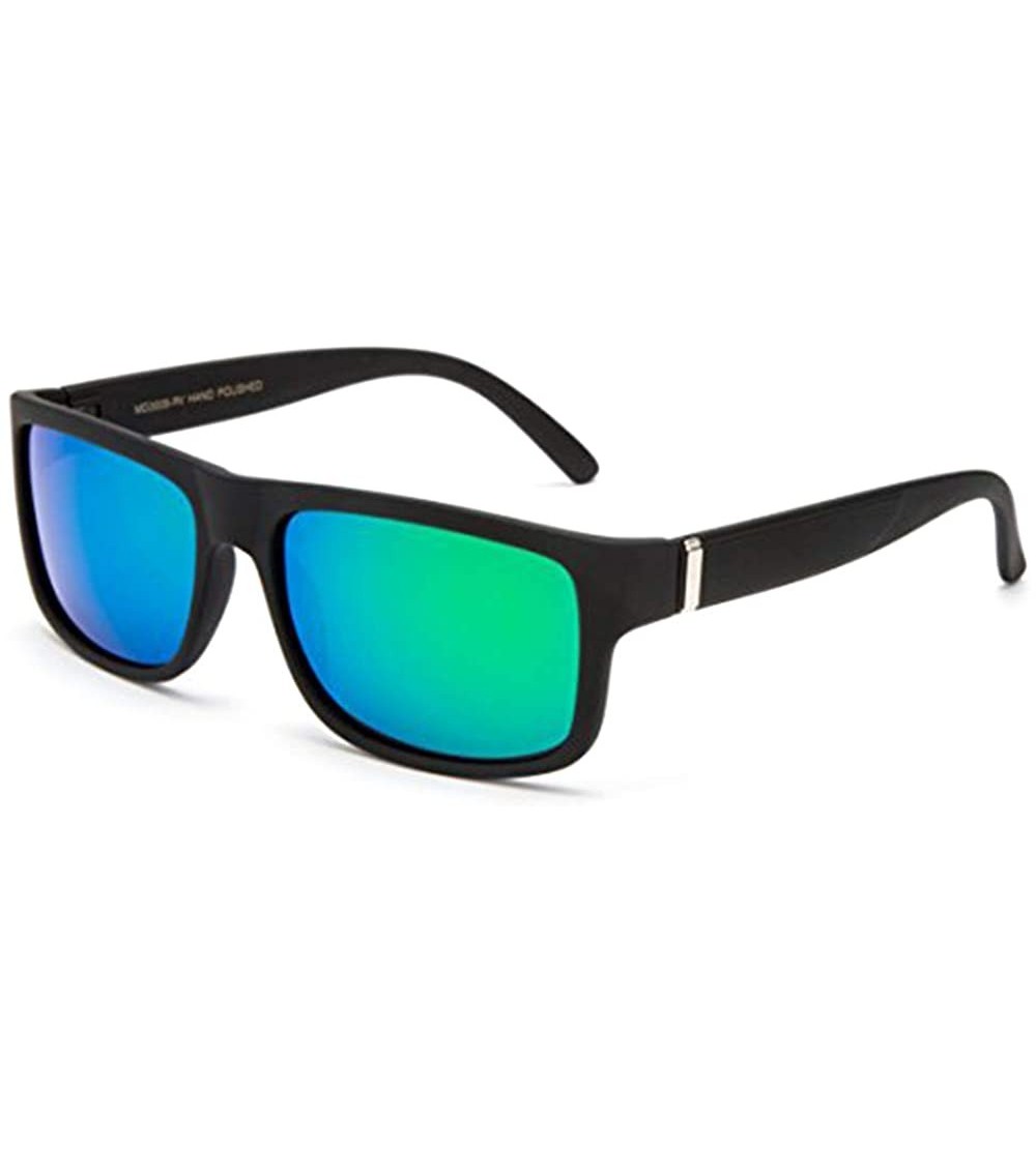 Sport Flat Top Square Gradient Frame Womens Mens Super Oversized Unisex Fashion Sunglasses - Black/Green - CO11P2BKJP5 $18.73