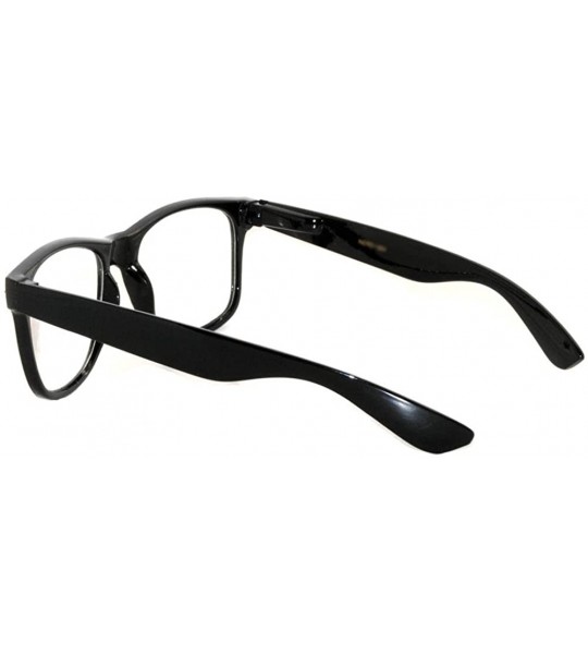 Semi-rimless Non Prescription Glasses Clear Lens Black Frame - UV Protection (2 Pack) - CS12NU8TE9U $19.96