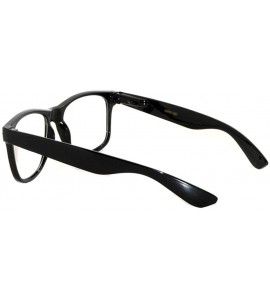 Semi-rimless Non Prescription Glasses Clear Lens Black Frame - UV Protection (2 Pack) - CS12NU8TE9U $19.96