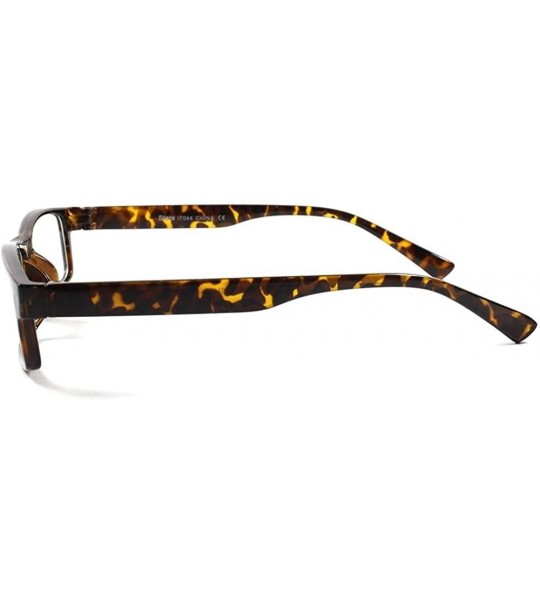 Rectangular Stylish Rectangle Mens Womens Hot Fashion Clear Lens Eye Glasses - Tortoise - CQ18X56IKNZ $18.31