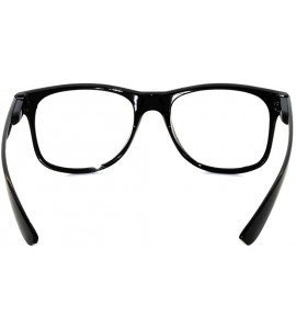 Semi-rimless Non Prescription Glasses Clear Lens Black Frame - UV Protection (2 Pack) - CS12NU8TE9U $19.96