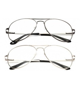 Aviator Clear Aviator Fun Costume Eye Glasses Classic Vintage Fun Props Clear Lenses Frames - C5185QEDL78 $22.88