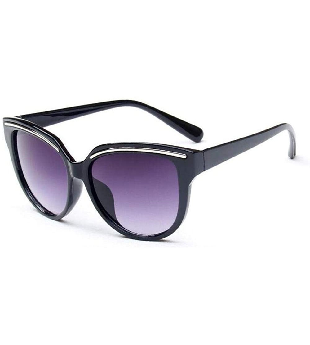 Aviator Vintage Sunglasses For Women Fashion Brand Designer Cat Eye Sun Random Color - Black - CX18YZT85E3 $19.31