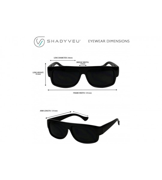 Square Rectangular Dark Lens Sunglasses UV Protection Spring Hinge Classic Eazy E Old School Flat Top - 2-pack Black - C51889...