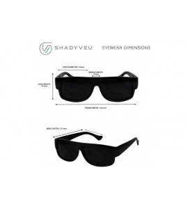 Square Rectangular Dark Lens Sunglasses UV Protection Spring Hinge Classic Eazy E Old School Flat Top - 2-pack Black - C51889...