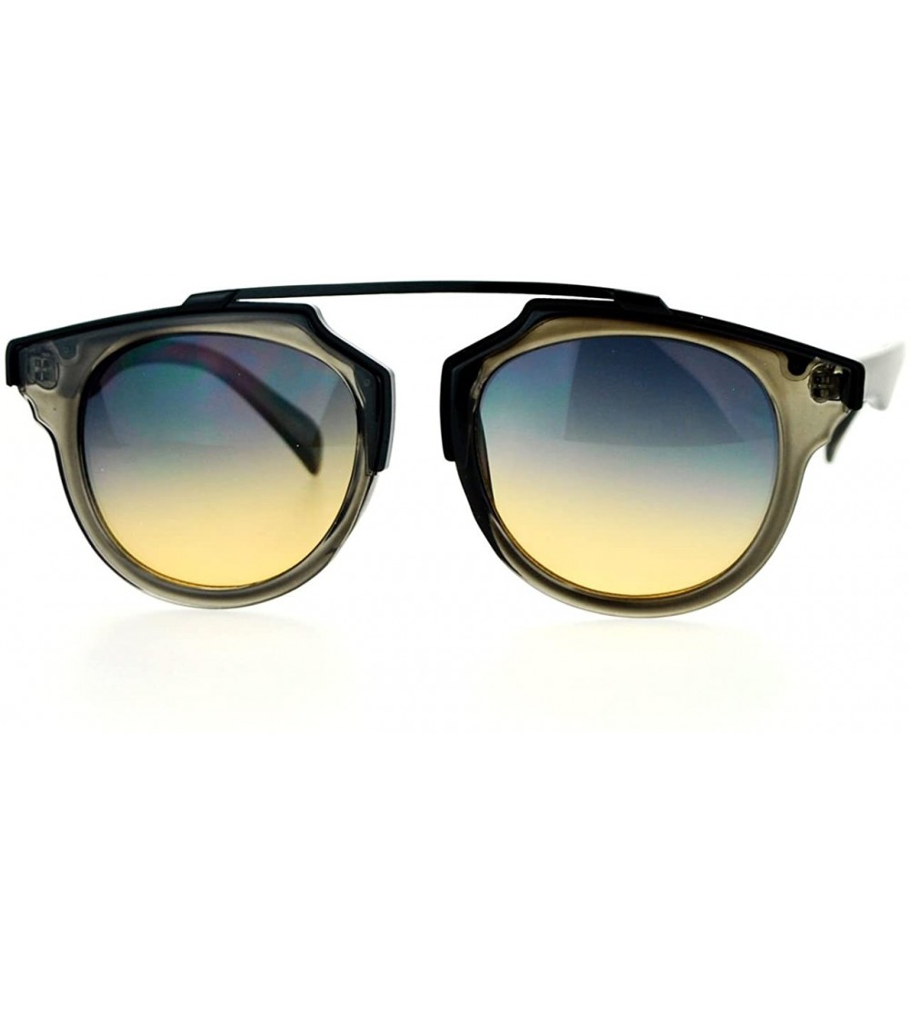 Aviator Retro Designer Fashion Sunglasses Top Metal Bar Bridge Unisex UV 400 - Gray - C91206IF63D $19.48