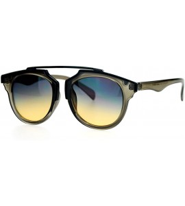 Aviator Retro Designer Fashion Sunglasses Top Metal Bar Bridge Unisex UV 400 - Gray - C91206IF63D $19.48