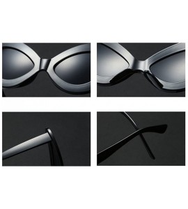 Cat Eye Oversized Cat Eye Sunglasses Women Sexy Retro Sun Glasses Accessories Summer - Full Black - CH18D84TWC0 $20.21