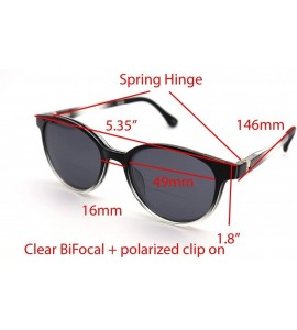 Wayfarer Clear Bifocal - Polarized Magnetic Clip on - Polarized Sunglasses New Arrived - CP18LM4CCK0 $50.13