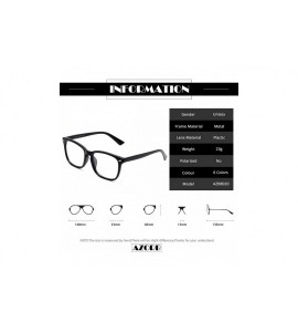 Aviator Non-Prescription Glasses for Women Men Clear Lens Square Frame Eyeglasses - Black - C518Z45WQYZ $19.04