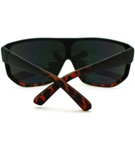 Goggle Futuristic Mens Oversized Shield Mono Lens Sport Warp Sunglasses - Black Tortoise - C511J6WV1G7 $23.10