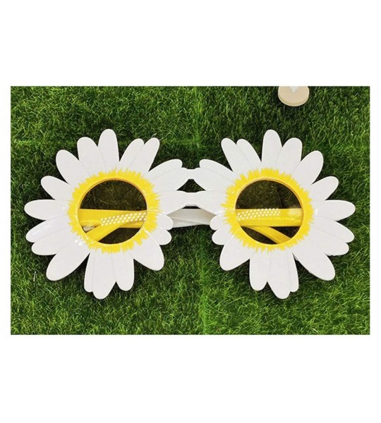 Semi-rimless Cute Round Sunglasses Flower Shaped Sunglasses Kids Sunglasses for Boys Girls Party Gifts - Yellow - CC190HU47I3...