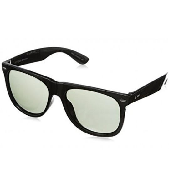 Rectangular Unisex Kerfuffle Sunglasses - Black Gloss / Silver Mirror - C912NVAPI41 $50.85