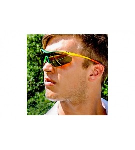 Sport Zeta White Tennis Sunglasses with ZEISS P310 Green Tri-flection Lenses - C118KMWDYRG $32.63