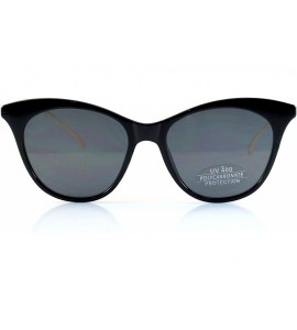 Cat Eye Classic Gradient/Smoke Flat Lens Cat-Eye Sunglasses A102 - Black/ Black Smoke - CV180K987UY $23.40