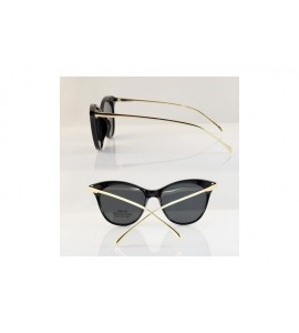 Cat Eye Classic Gradient/Smoke Flat Lens Cat-Eye Sunglasses A102 - Black/ Black Smoke - CV180K987UY $23.40