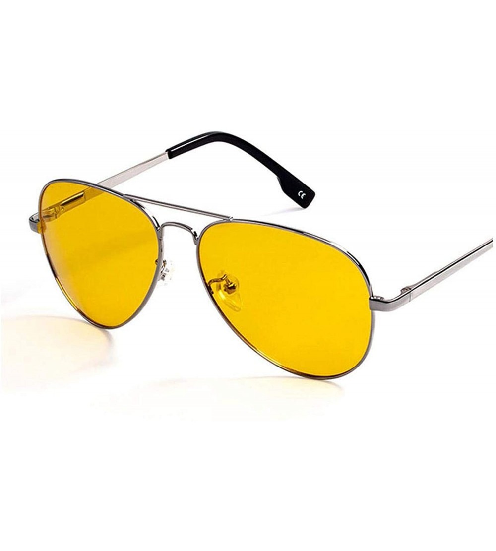 Goggle Pilot Sunglasses Men Women Vintage Oval Lens Classic Brown Driving Adult Glasses Luxury Fashion Eyewear UV400 - C3199C...