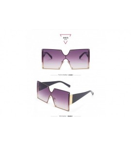 Sport Large frame female conjoined sunglasses fashion windproof color sunglasses-Gradient grey - C2197ZNS43K $35.13