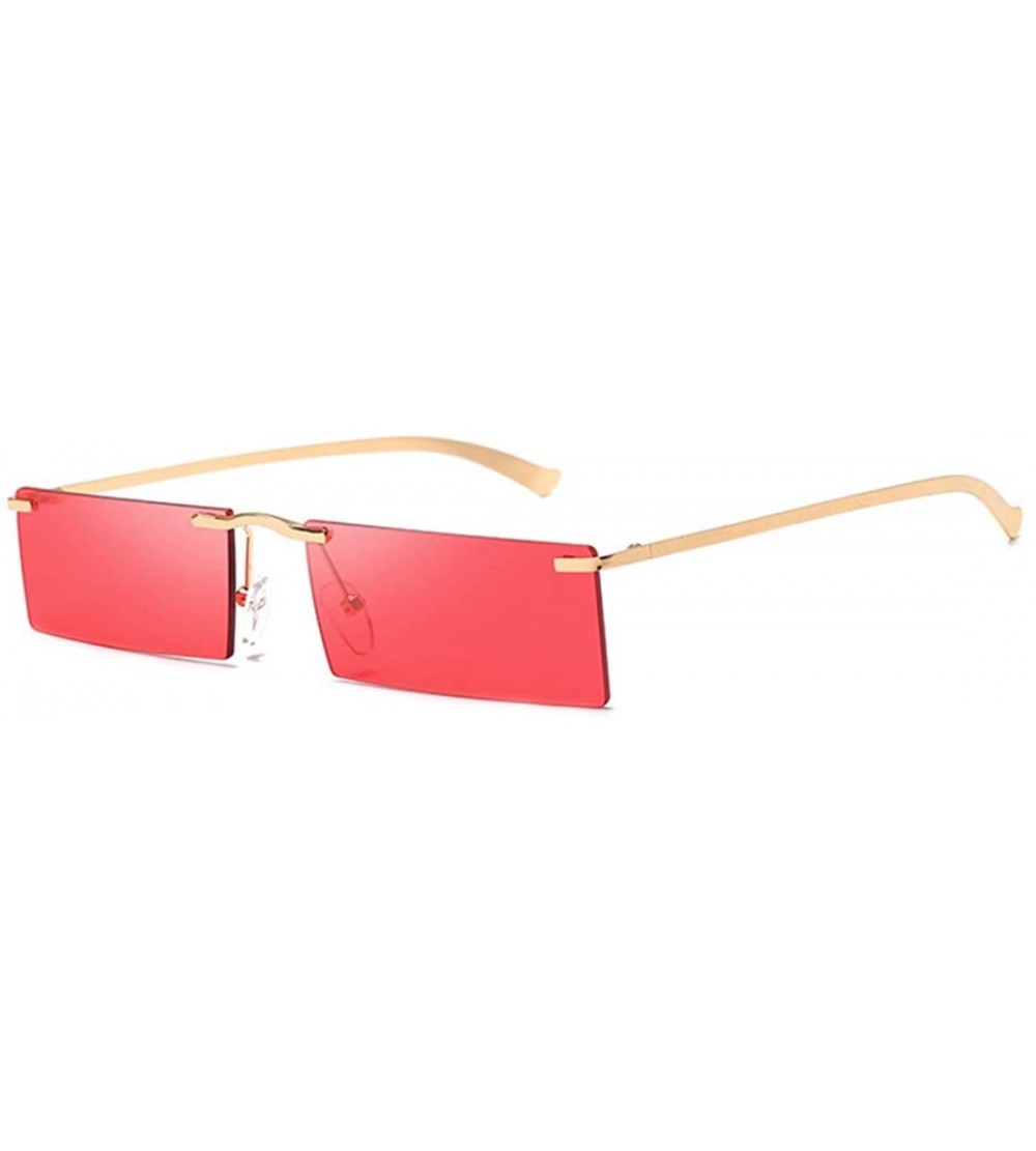 Rectangular Retro Vintage Small Square Eyeglasses Plastic Lenses Sunglasses UV400 - Red - C718NHDI95C $18.98