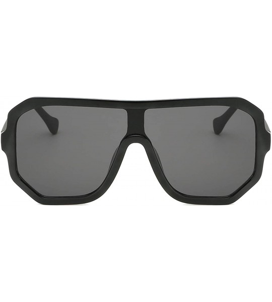 Goggle Big Square Sunglasses Women Vintage Oversized Sun Glasses Goggles Fashion Eyewear UV400 Oculos 9030 - White Tea - CU19...
