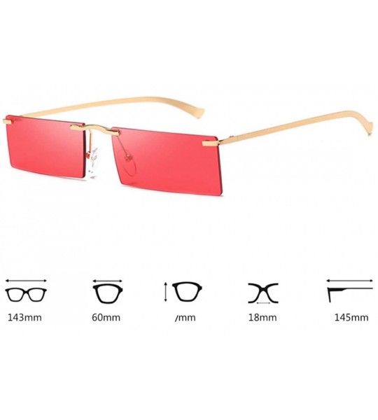 Rectangular Retro Vintage Small Square Eyeglasses Plastic Lenses Sunglasses UV400 - Red - C718NHDI95C $18.98