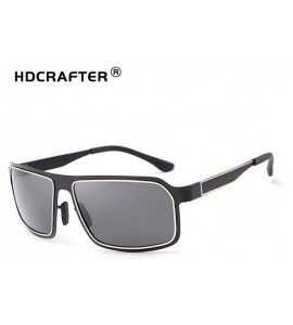 Rimless Fashion Retro Biker Fishing Polarized Sunglasses for Men 8742 - Gold - CY18ZUS9YOG $28.19