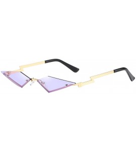 Rimless Novelty Sunglasses Fashion Irregular Man Women Cat Eye Rhombus Eye Glasses Shades Vintage Retro Sun Glasses - CM196SM...