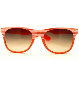 Square Stripe Design 80's Vintage Square Sunglasses - Orange - C511HXCHVX9 $20.34