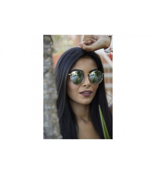 Aviator Premium Round Sunglasses For Women/Men Polarized Lens UV400 Protection - Arista-g-15 Lens-gold Frame - CB18GMTNOL8 $4...