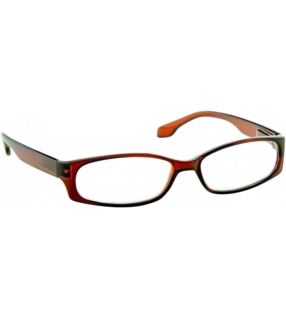 Rectangular Reading Glasses Men Women Dura Tight - Single Brown - CL12HVB0XC7 $18.23