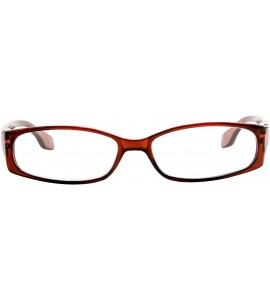 Rectangular Reading Glasses Men Women Dura Tight - Single Brown - CL12HVB0XC7 $18.23