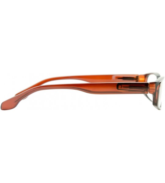 Rectangular Reading Glasses Men Women Dura Tight - Single Brown - CL12HVB0XC7 $18.23